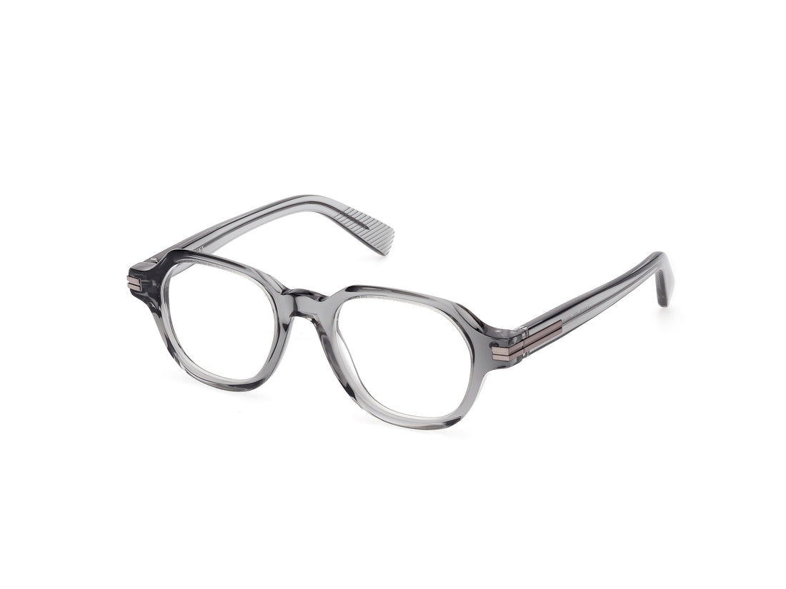 Brillen ermenegildo zegna ez5295 020 gris geometric masculino maat 47mm - Hoofdaanzicht