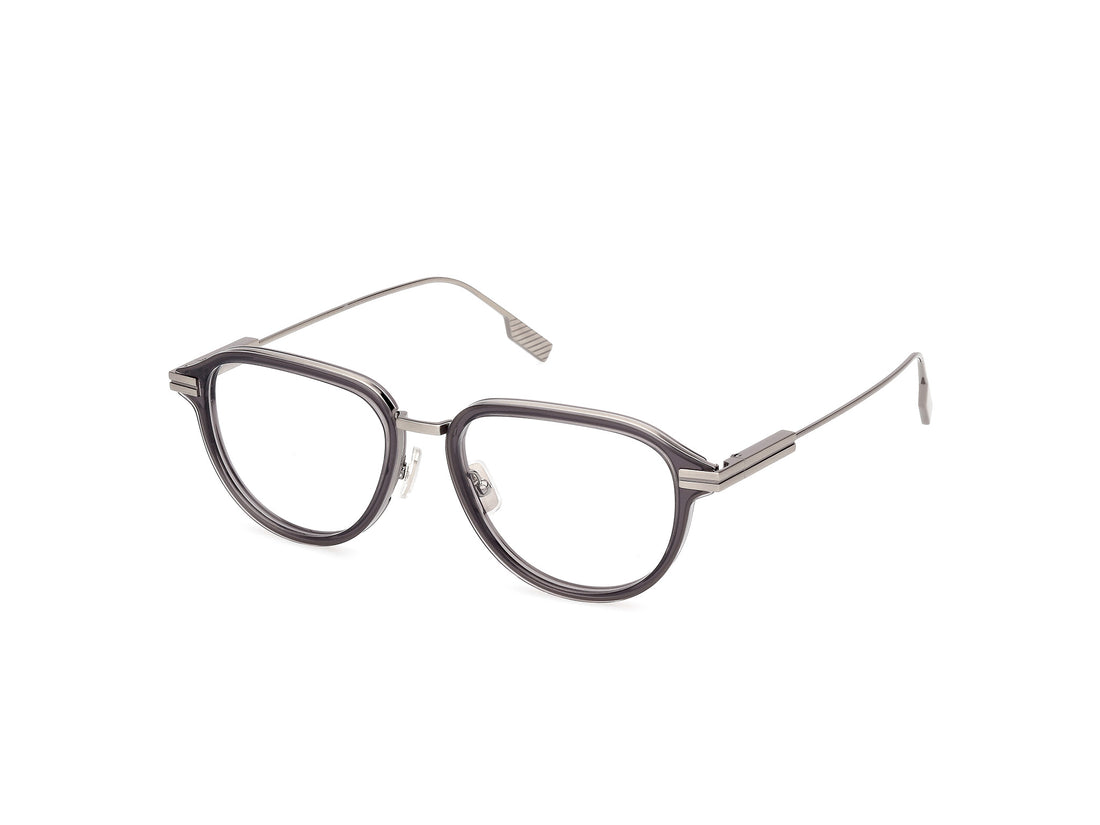 Brillen ermenegildo zegna ez5298 020 gris geometric masculino maat 53mm - Hoofdaanzicht