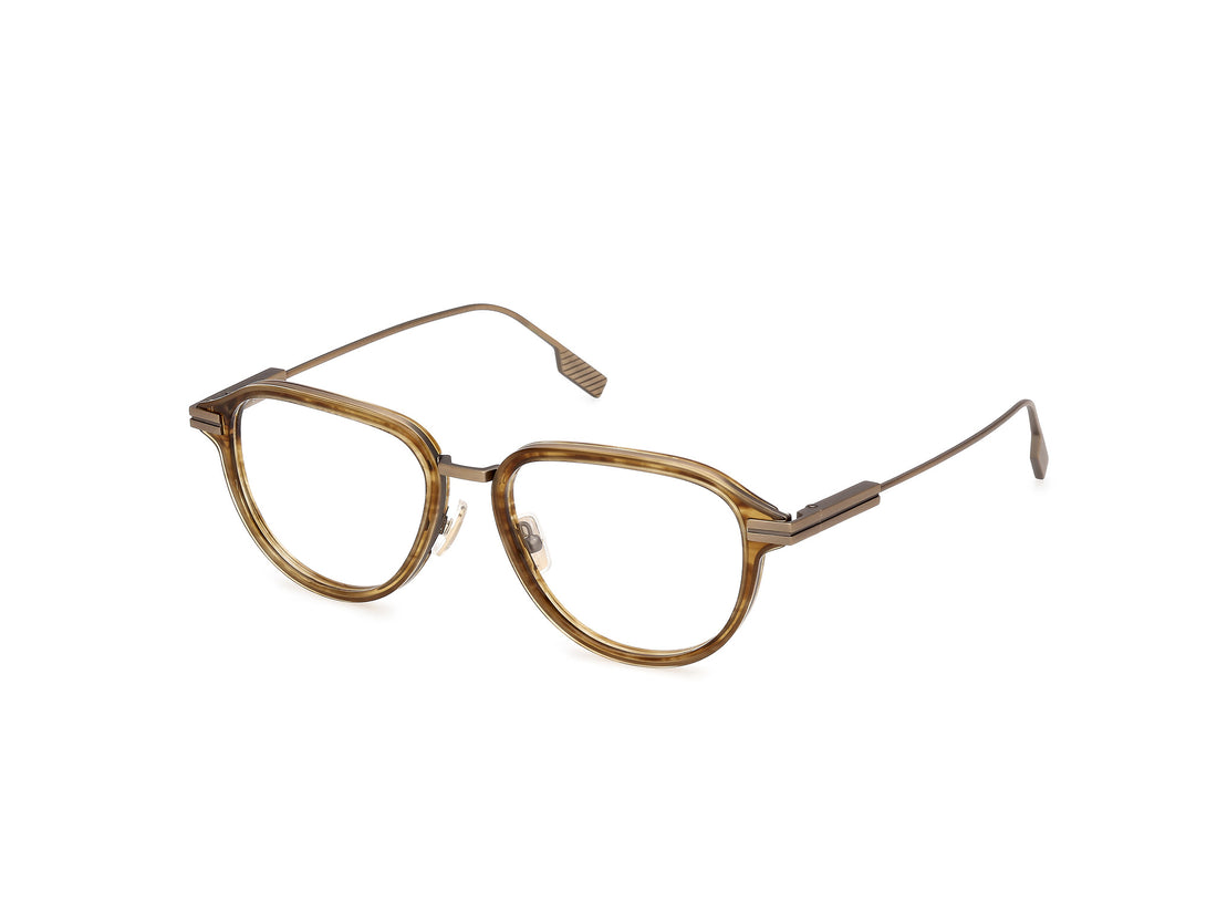 Brillen ermenegildo zegna ez5298 047 marron geometric masculino maat 53mm - Hoofdaanzicht