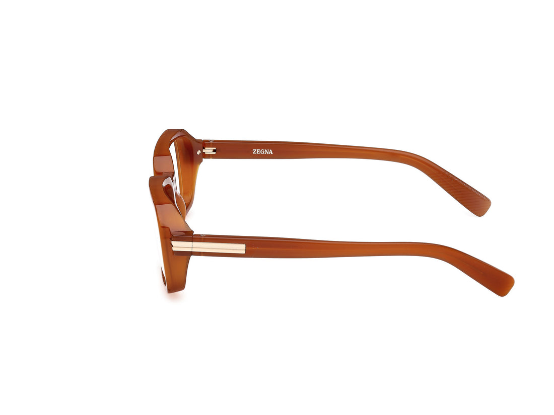 Gafas graduadas ermenegildo zegna ez5301 045 marron rectangular masculino talla 54mm - Vista de detalle