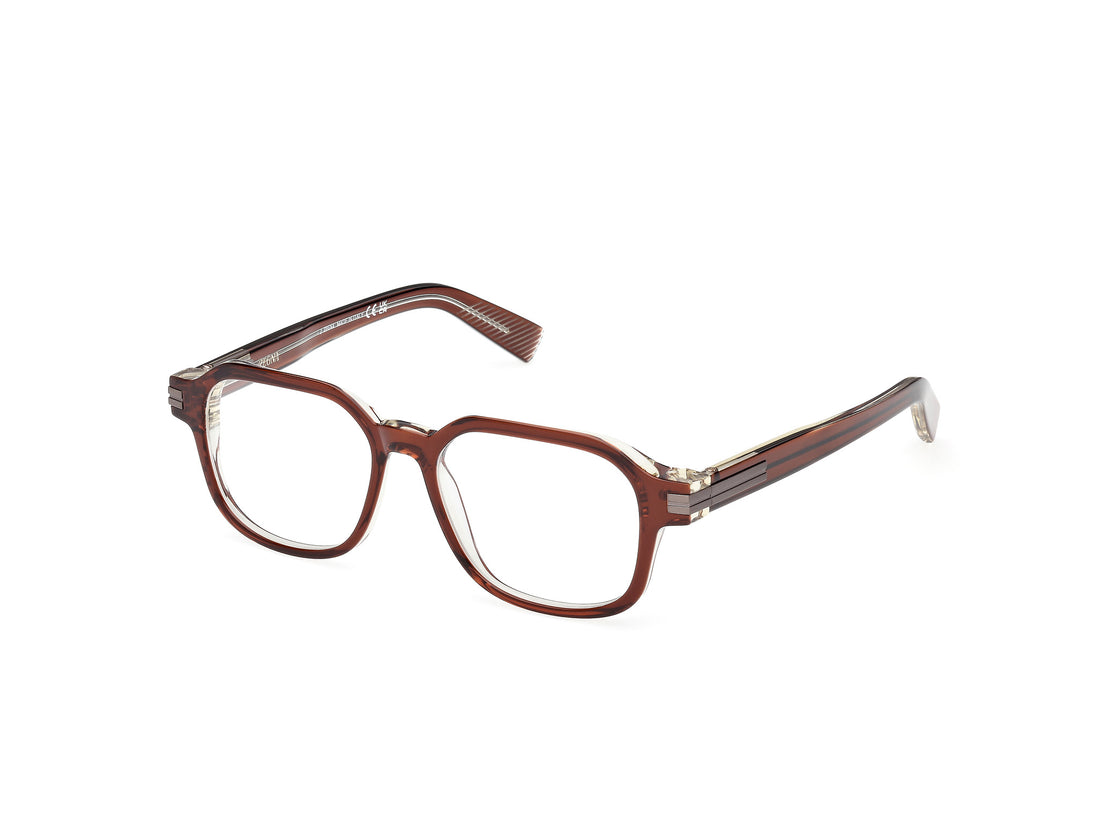 Gafas graduadas ermenegildo zegna ez5305 047 marron geometric masculino talla 51mm - Vista principal
