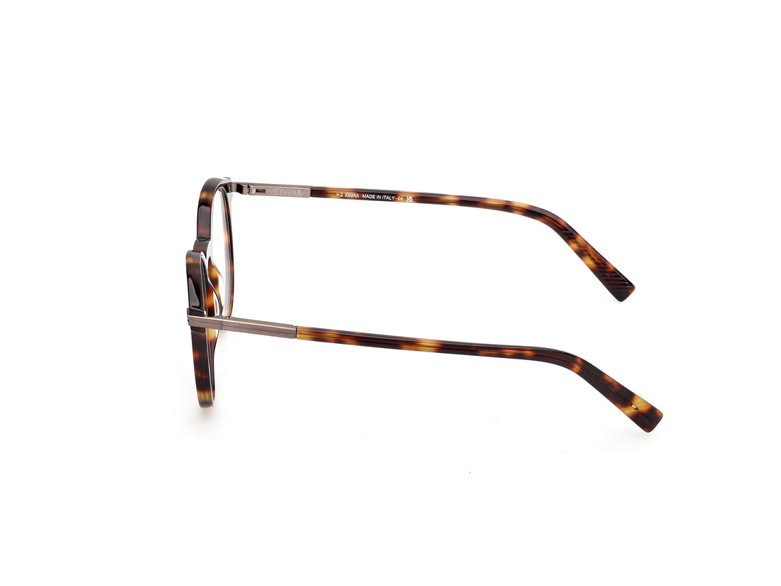 Brillen ermenegildo zegna ez5310 055 havana round masculino maat 52mm - Detailaanzicht