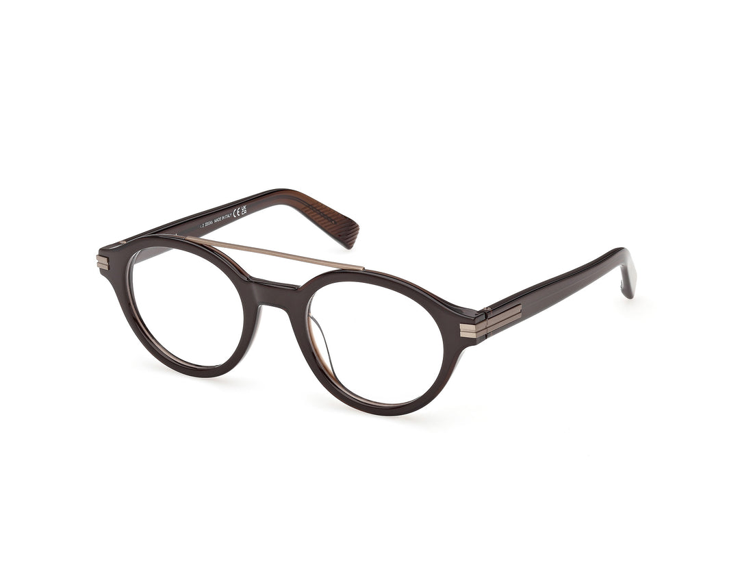 Gafas graduadas ermenegildo zegna ez5327 048 marron round masculino talla 50mm - Vista principal