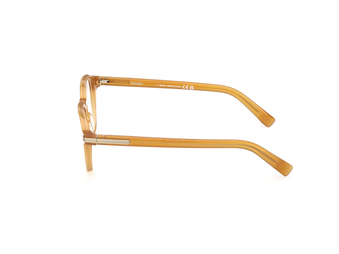 Occhiali da vista ermenegildo zegna ez5332 045 marron geometric masculino taglia 53mm - Vista dettagliata