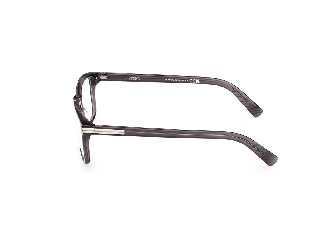 Occhiali da vista ermenegildo zegna ez5333 020 gris rectangular masculino taglia 55mm - Vista dettagliata