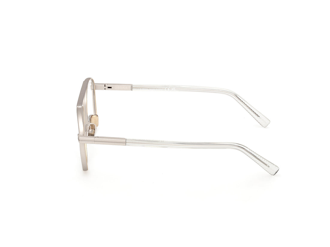 Occhiali da vista ermenegildo zegna ez5334-h 017 plateado geometric masculino taglia 51mm - Vista dettagliata