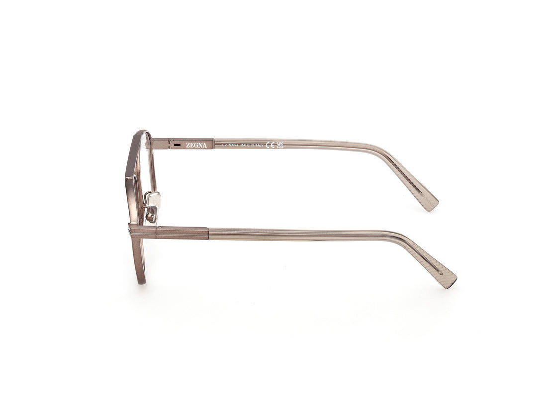 Occhiali da vista ermenegildo zegna ez5334-h 037 bronce geometric masculino taglia 51mm - Vista dettagliata