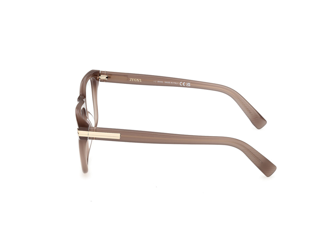 Occhiali da vista ermenegildo zegna ez5342 045 marron geometric masculino taglia 56mm - Vista dettagliata