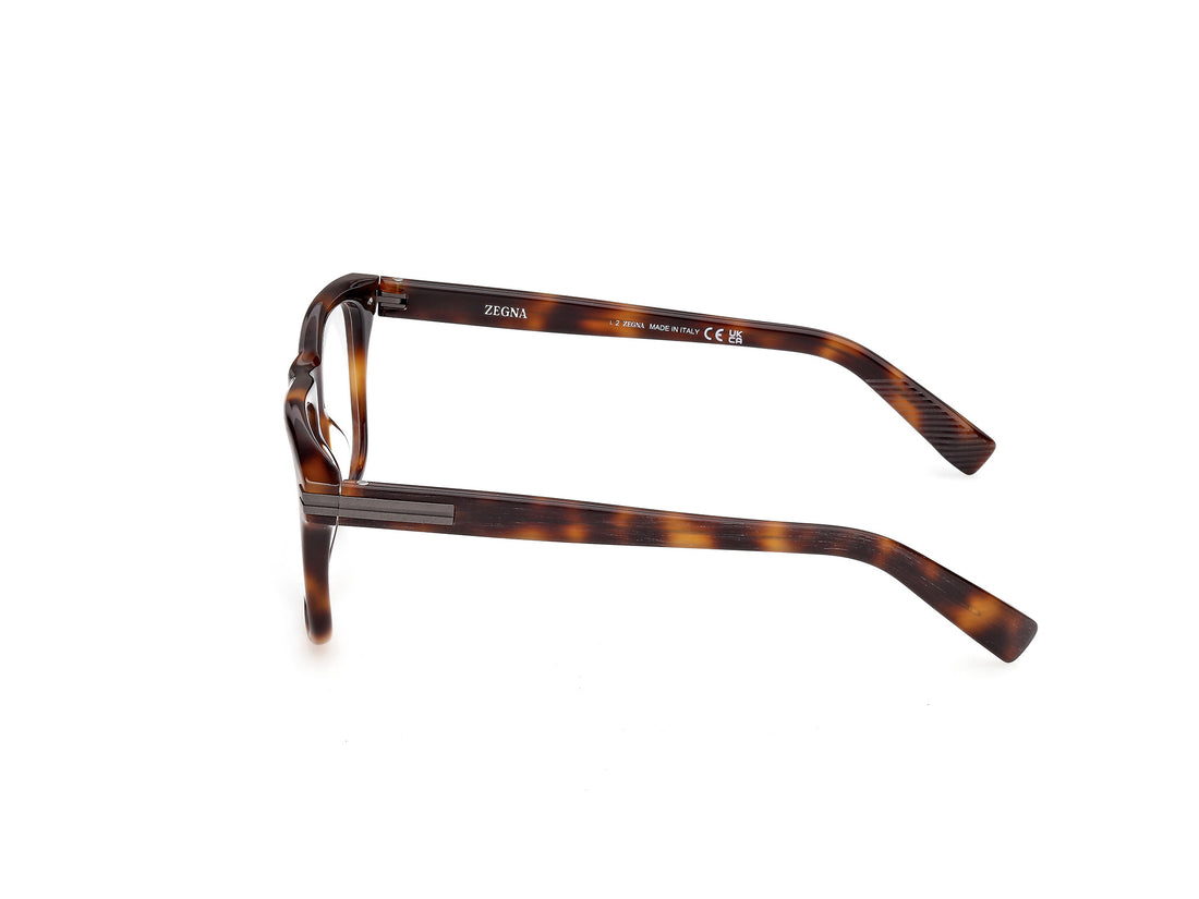 Occhiali da vista ermenegildo zegna ez5342 052 havana geometric masculino taglia 56mm - Vista dettagliata