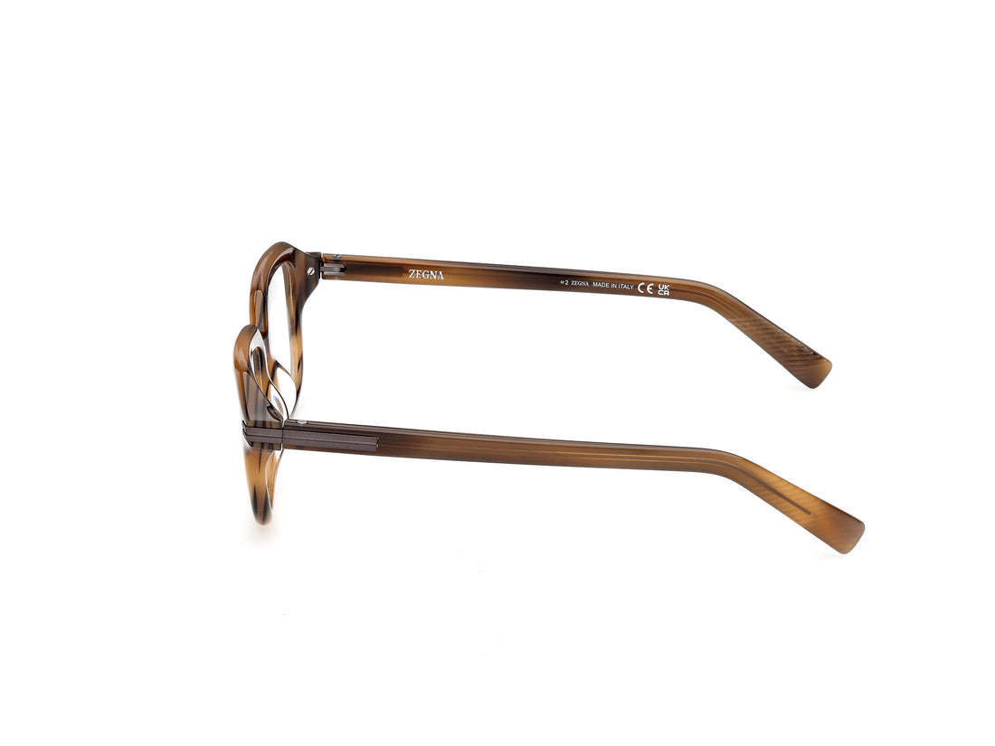 Gafas graduadas ermenegildo zegna ez5345 052 havana geometric masculino talla 52mm - Vista de detalle