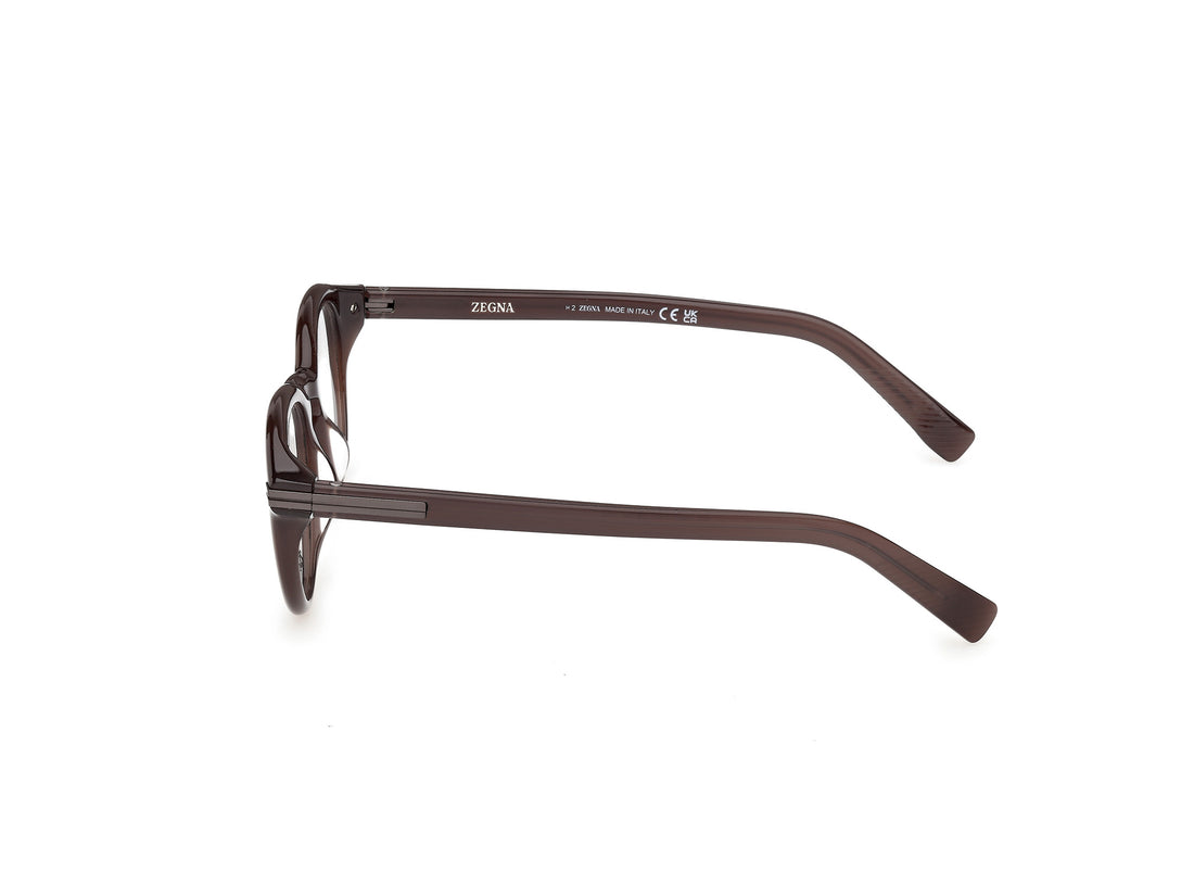 Gafas graduadas ermenegildo zegna ez5346 048 marron round masculino talla 49mm - Vista de detalle