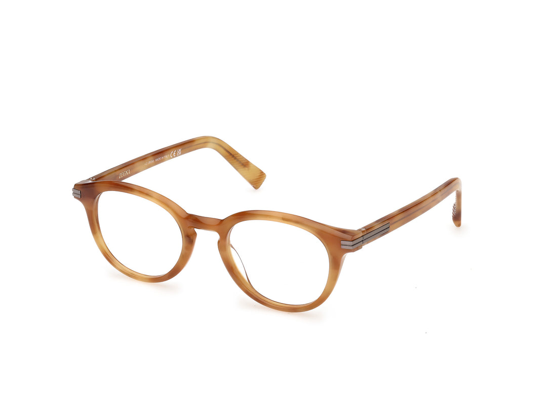 Occhiali da vista ermenegildo zegna ez5346 053 havana round masculino taglia 51mm - Vista principale
