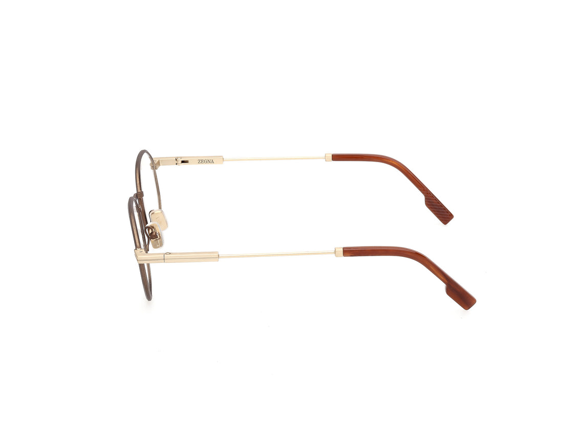 Occhiali da vista ermenegildo zegna ez5351 035 bronce geometric masculino taglia 50mm - Vista dettagliata