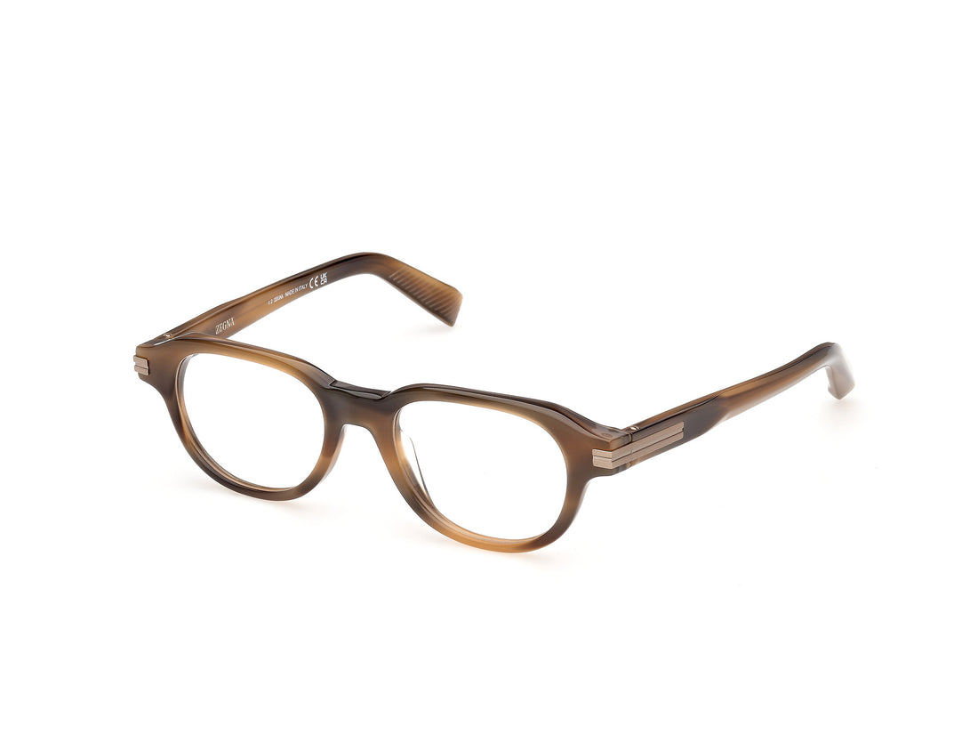 Briller ermenegildo zegna ez5362 050 marron oval masculino størrelse 50mm - Hovedvisning
