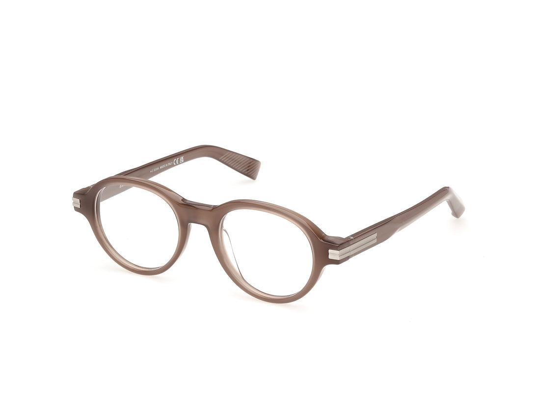 Briller ermenegildo zegna ez5363 045 marron round masculino størrelse 49mm - Hovedvisning