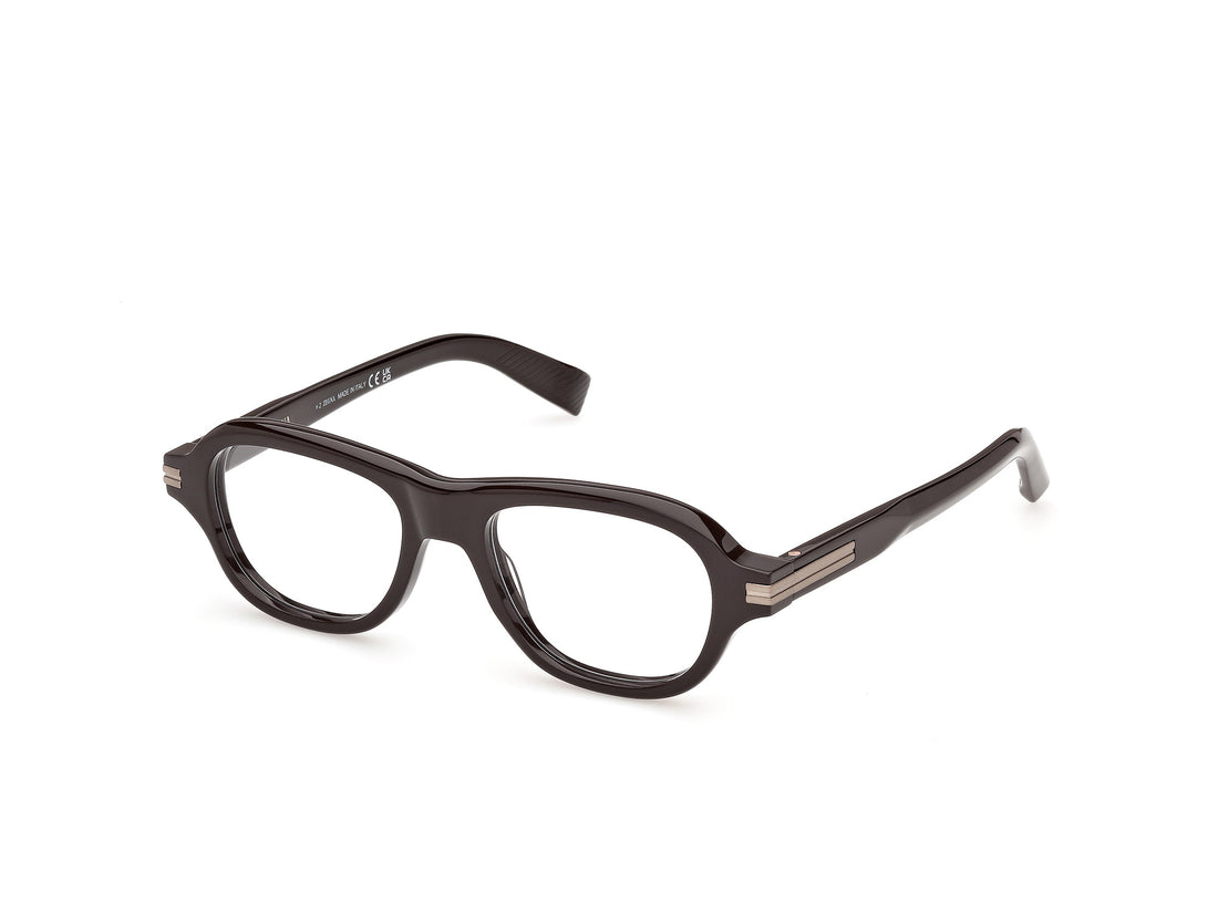 Briller ermenegildo zegna ez5375 048 marron geometric masculino størrelse 51mm - Hovedvisning