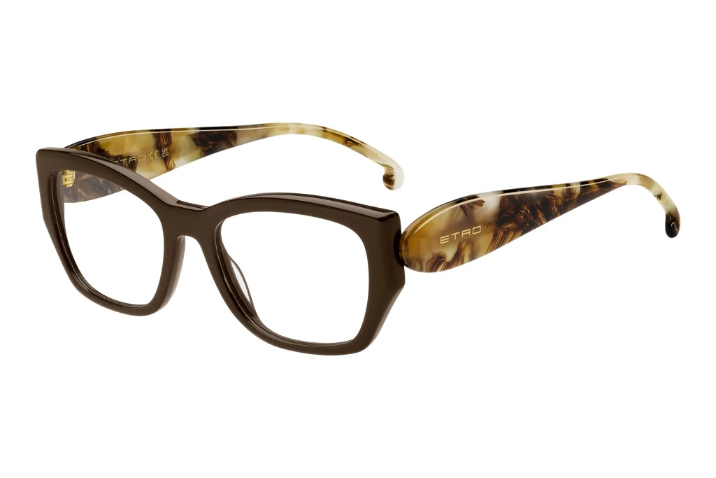 Lunettes de vue etro 0058 09q brown rectangular femenino taille 53mm - Vue principale