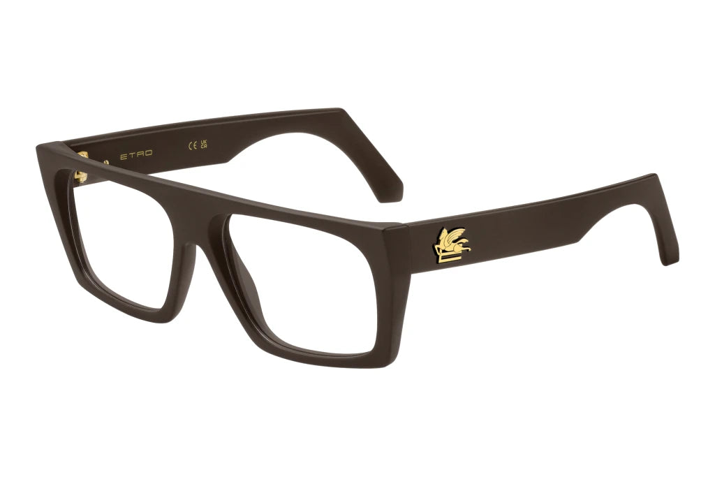 Lunettes de vue etro 0067 yz4 brown rectangular flat top unisex taille 55mm - Vue principale