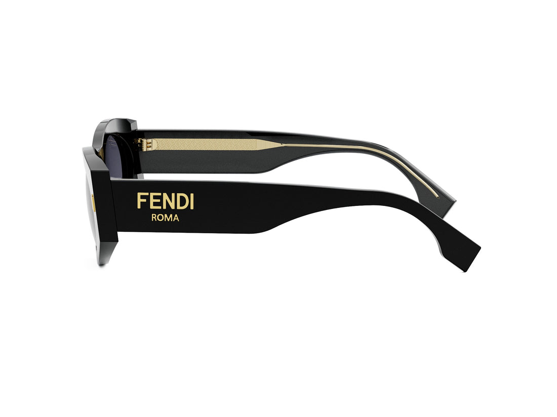 Lunettes de soleil fendi roma fe40125i 01v black oval femenino taille 52mm - Vue détaillée