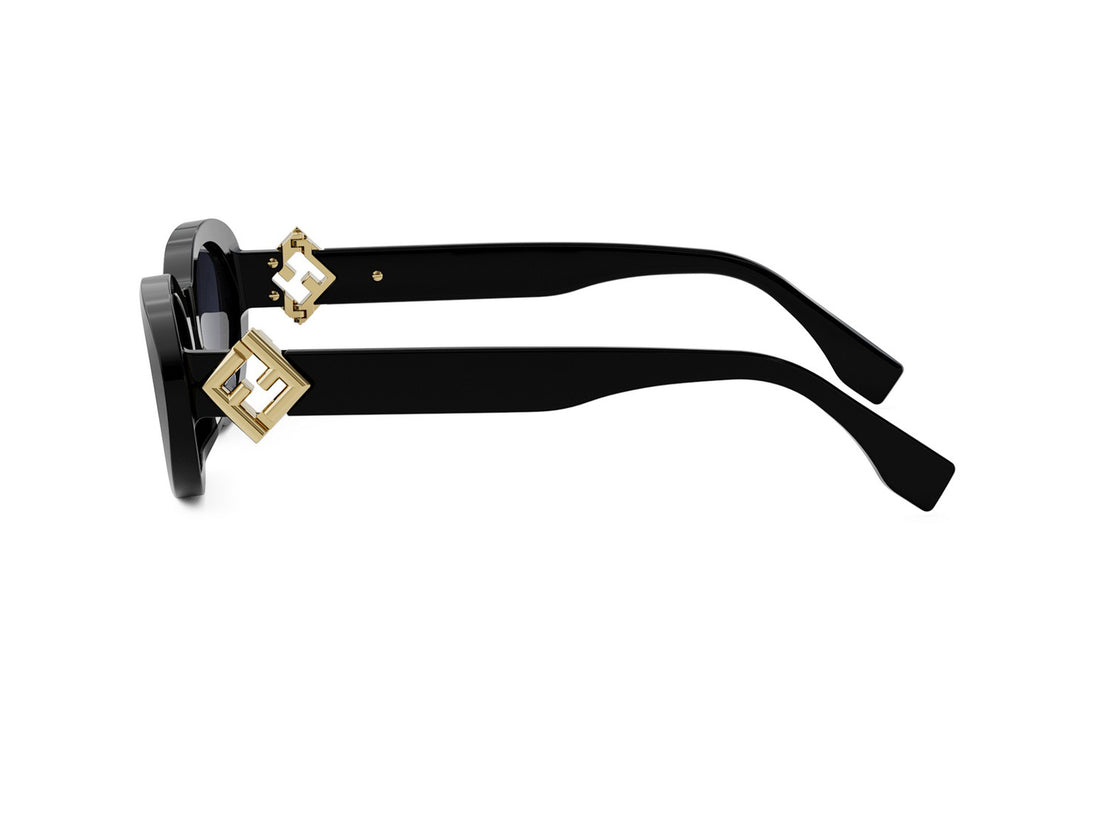 Lunettes de soleil fendi ff diamonds fe40140u 01a black oval femenino taille 53mm - Vue détaillée