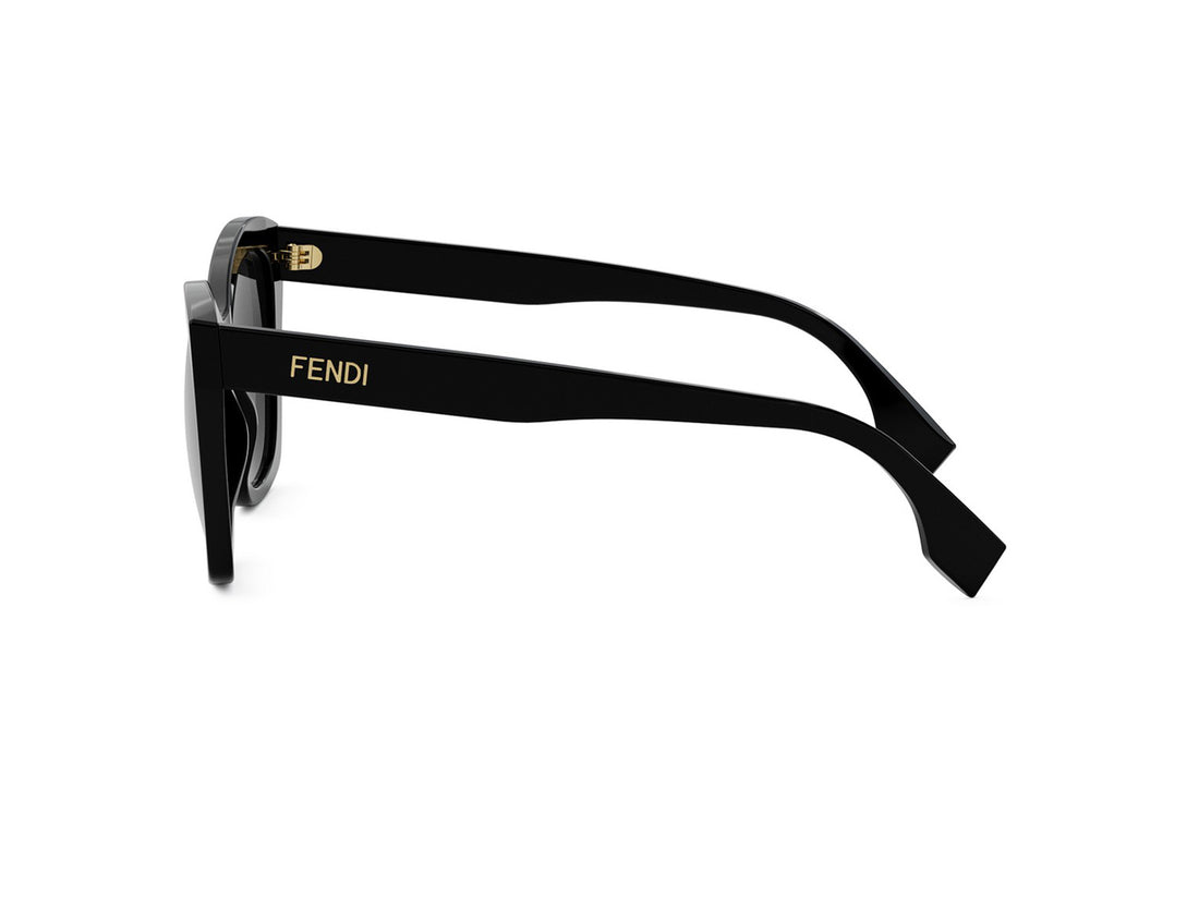 Lunettes de soleil fendi lettering fe40151i 01b black square femenino taille 55mm - Vue détaillée