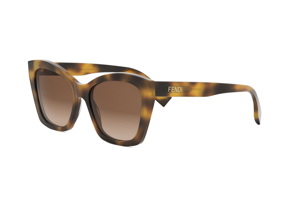 Lunettes de soleil fendi lettering fe40151i 53f havana square femenino taille 55mm - Vue principale