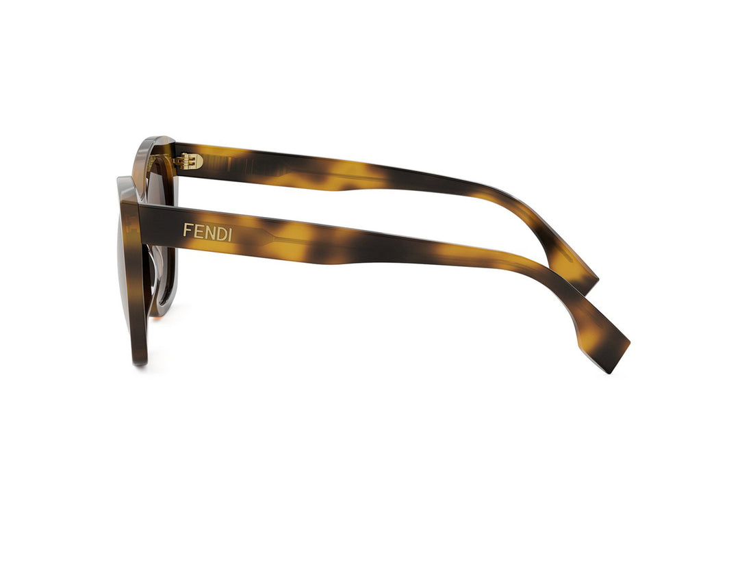 Lunettes de soleil fendi lettering fe40151i 53f havana square femenino taille 55mm - Vue détaillée