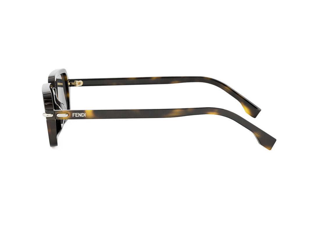 Lunettes de soleil fendi selleria fe40174i 52c havana rectangular femenino taille 51mm - Vue détaillée