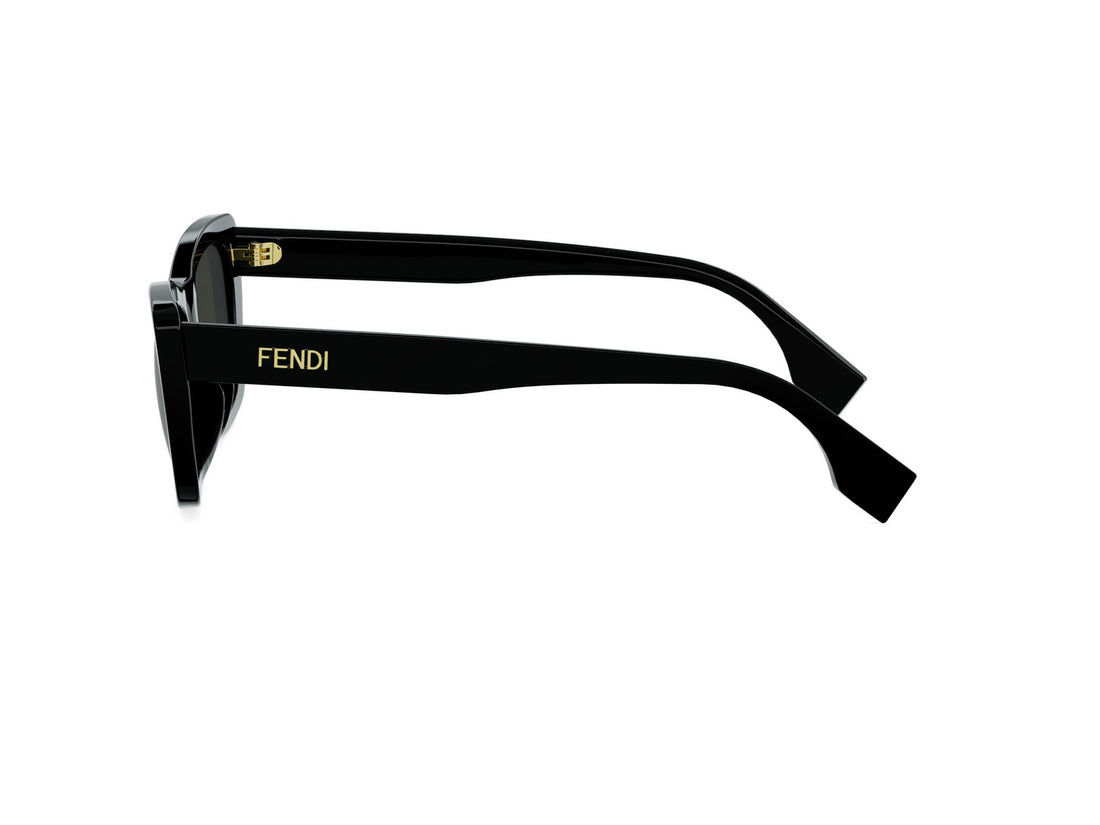 Lunettes de soleil fendi lettering fe40185i 01n black geometric femenino taille 53mm - Vue détaillée