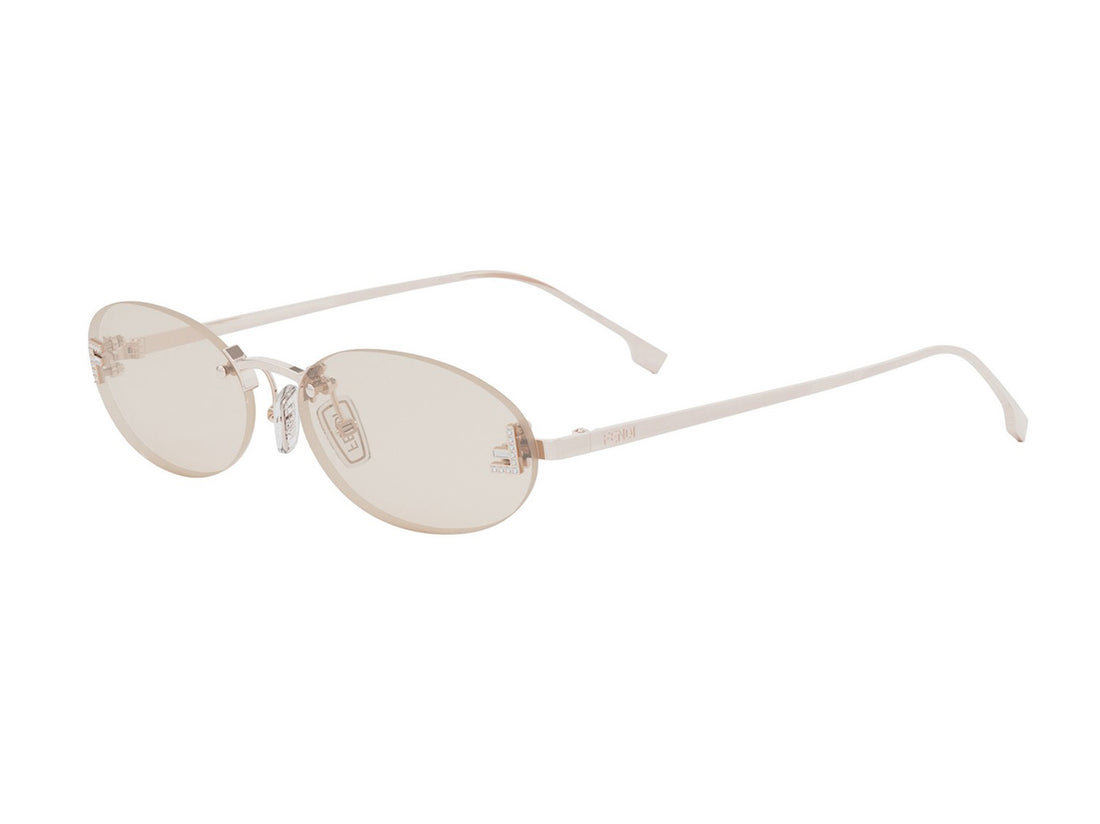 Lunettes de soleil fendi first crystal fe4075us 28y gold oval femenino taille 54mm - Vue principale