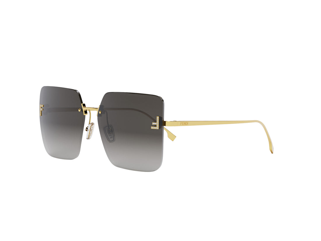 Lunettes de soleil fendi first crystal fe4082us 30b gold geometric femenino taille 59mm - Vue principale