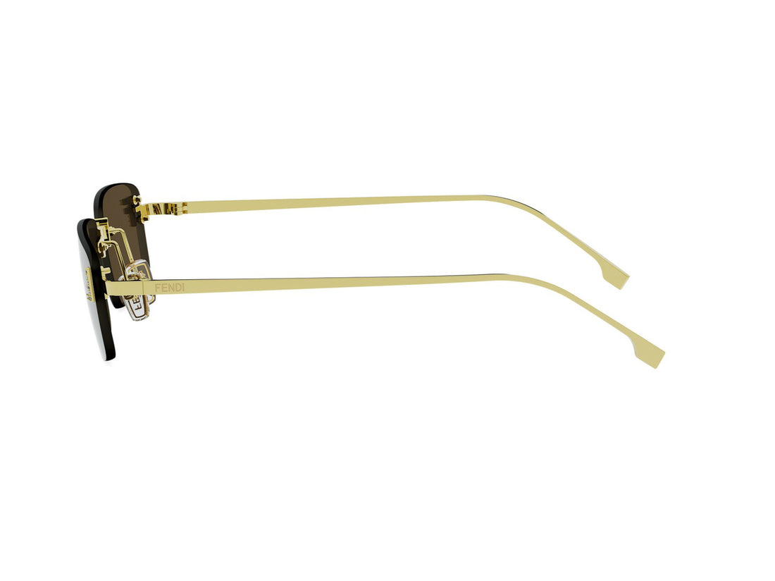 Lunettes de soleil fendi first crystal fe4172us 32e gold rectangular femenino taille 54mm - Vue détaillée