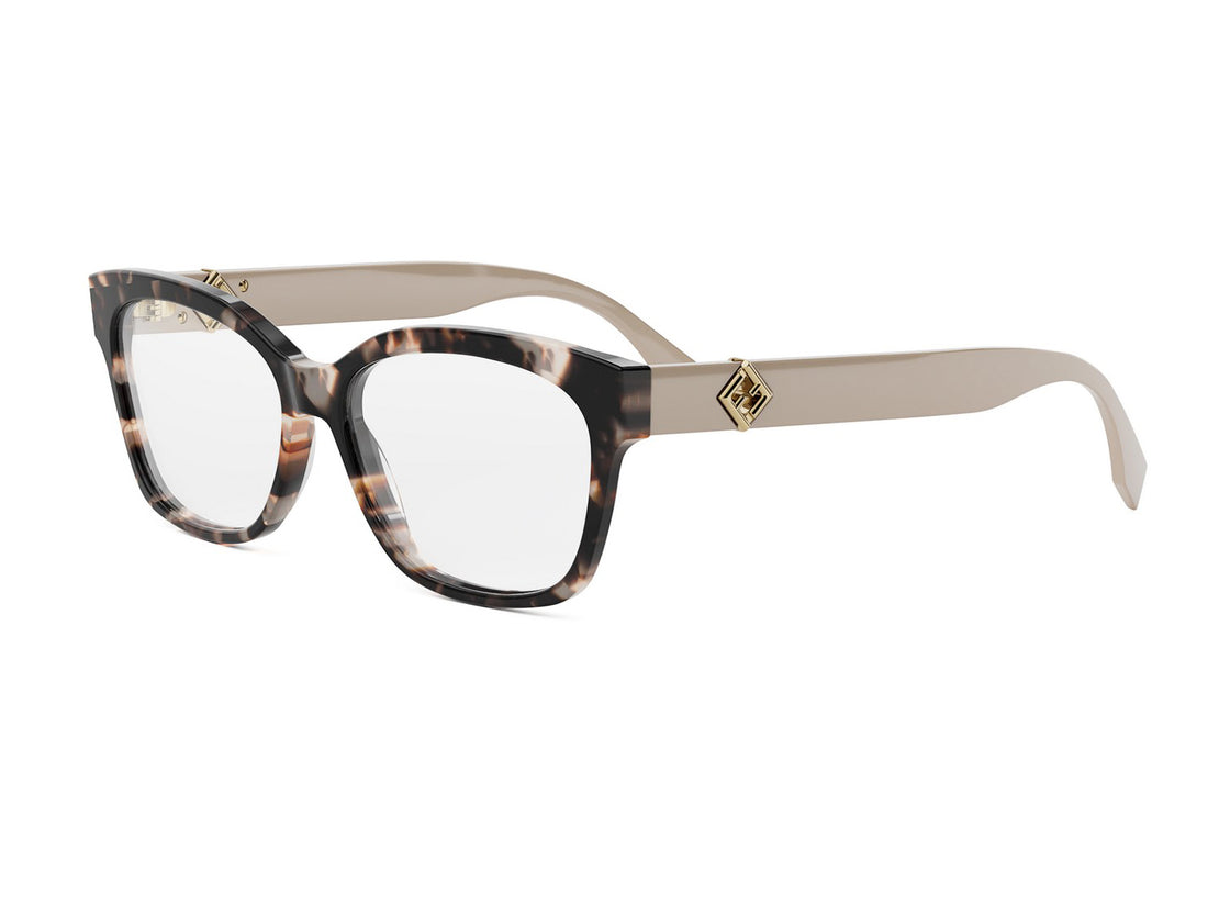 Prescription glasses fendi ff diamonds fe50124i 054 havana square femenino size 56mm - Main view