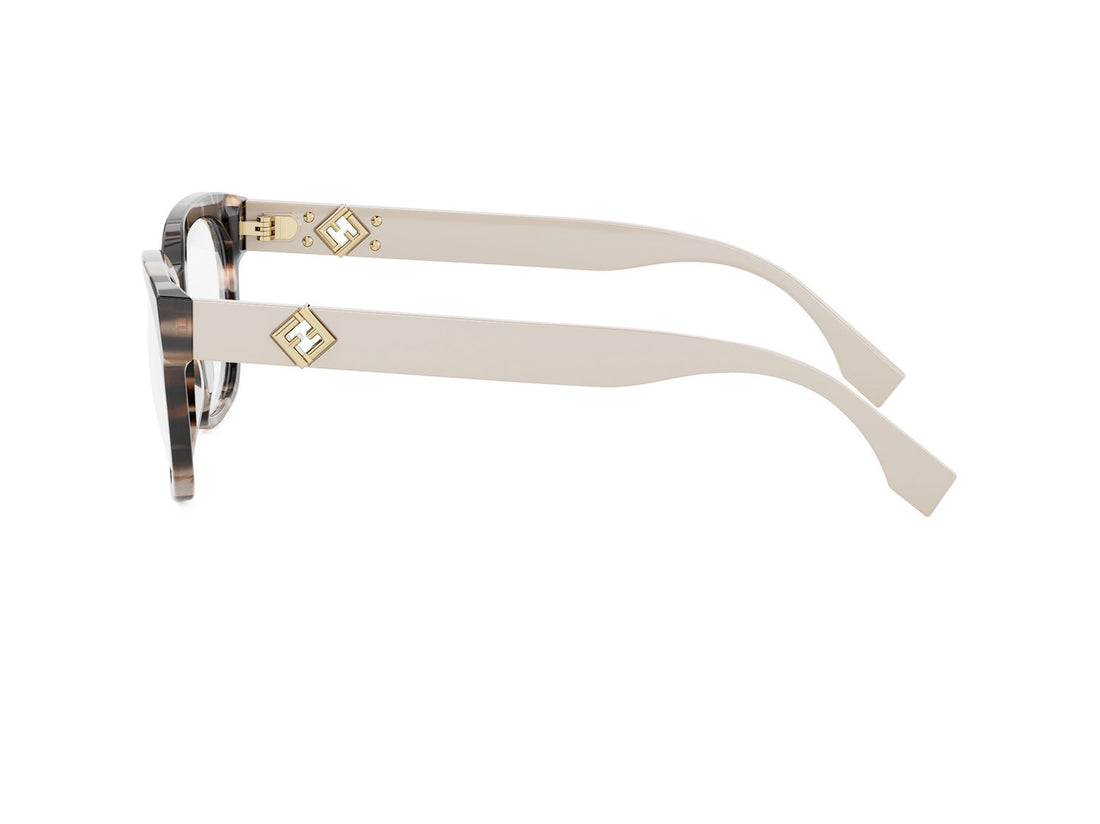 Prescription glasses fendi ff diamonds fe50124i 054 havana square femenino size 56mm - Detailed view