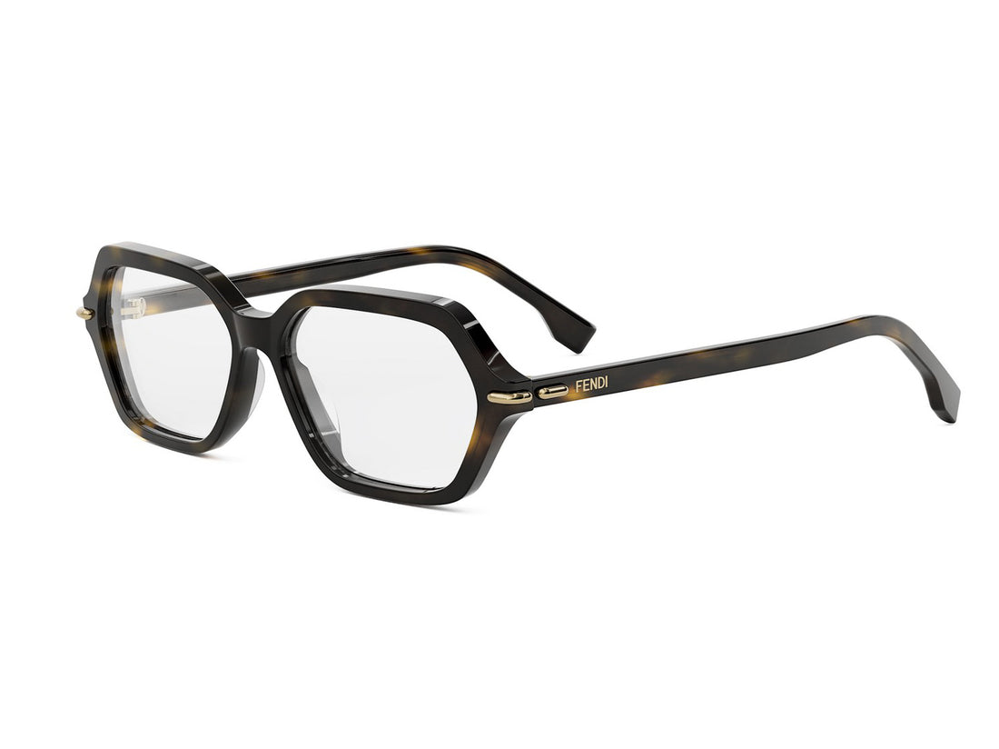 Prescription glasses fendi selleria fe50125i 052 havana geometric femenino size 54mm - Main view