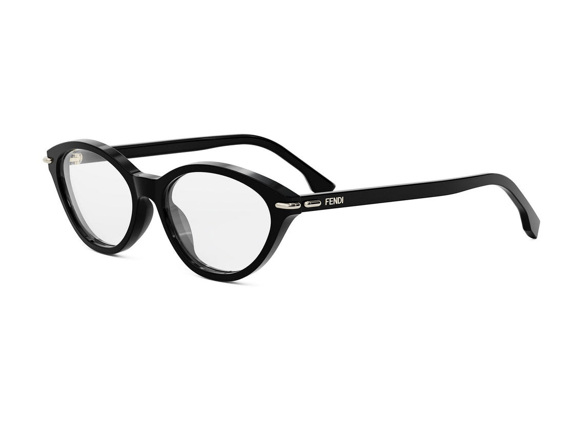 Prescription glasses fendi selleria fe50126i 001 black cat eye femenino size 53mm - Main view