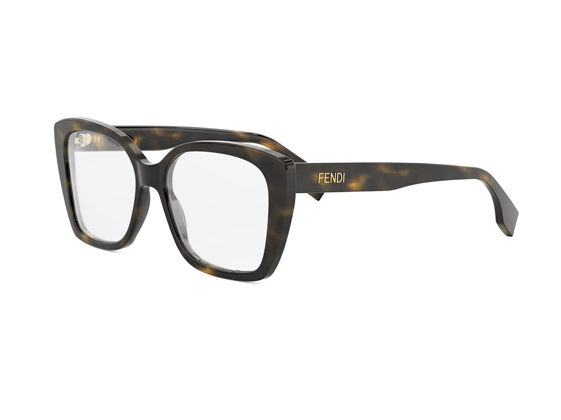 Prescription glasses fendi lettering fe50127i 052 havana square femenino size 54mm - Main view