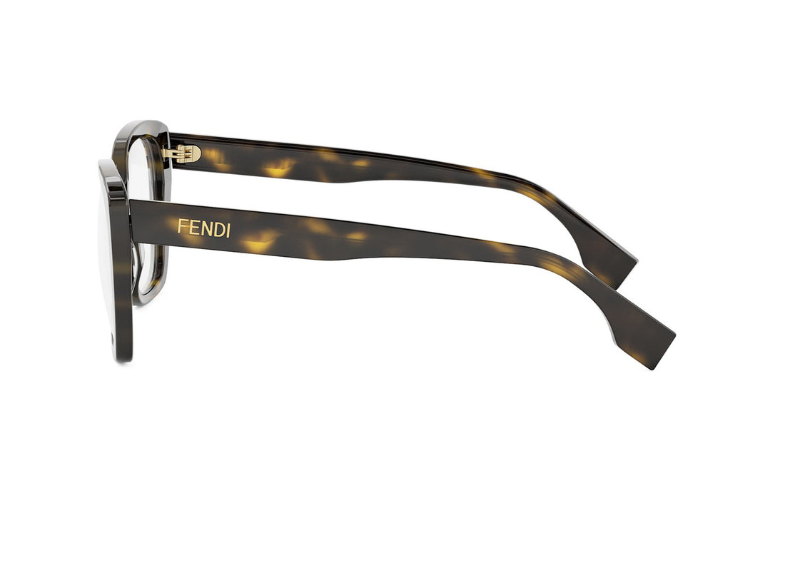 Prescription glasses fendi lettering fe50127i 052 havana square femenino size 54mm - Detailed view