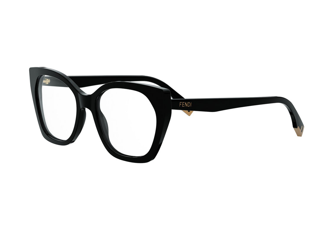 Prescription glasses fendi way fe50136i 001 black geometric femenino size 53mm - Main view
