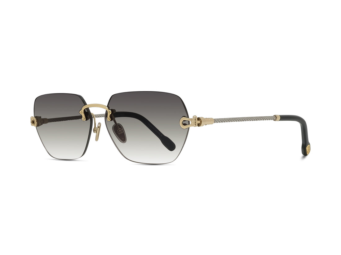 Lunettes de soleil fred manille cable fg40066u 30b gold rectangular femenino taille 60mm - Vue principale