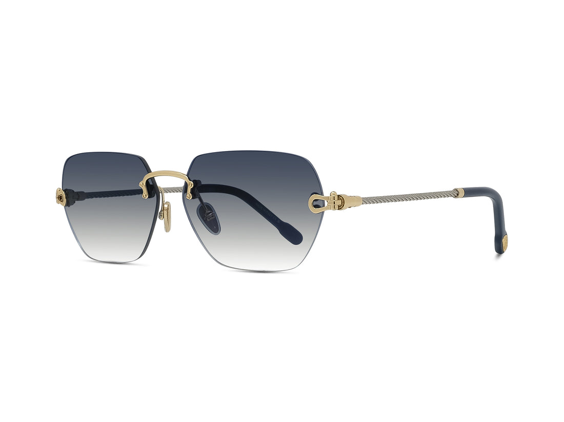 Lunettes de soleil fred manille cable fg40066u 30w gold rectangular femenino taille 60mm - Vue principale