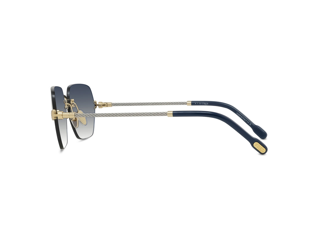Lunettes de soleil fred manille cable fg40066u 30w gold rectangular femenino taille 60mm - Vue détaillée
