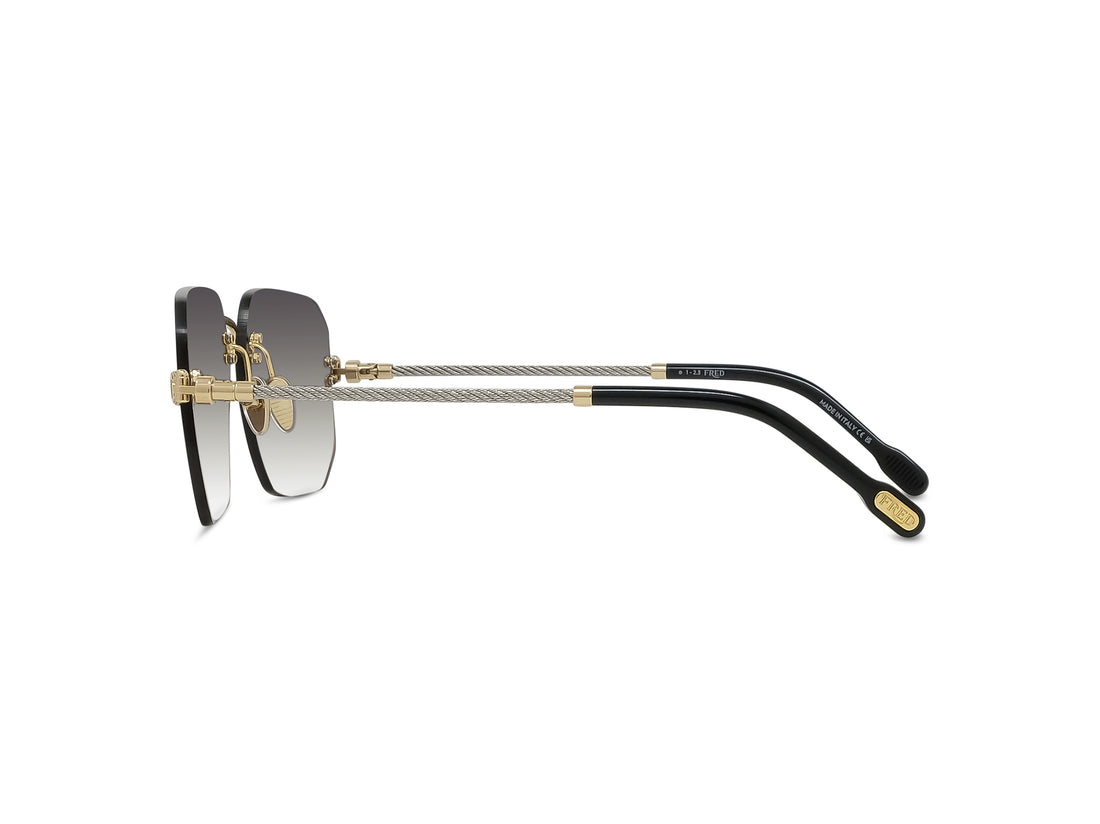 Lunettes de soleil fred manille cable fg40067u 30b gold square femenino taille 60mm - Vue détaillée