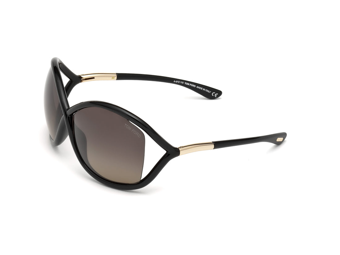 Óculos de sol tom ford ft0009 01d negro oval femenino tamanho 64mm - Vista de detalhe