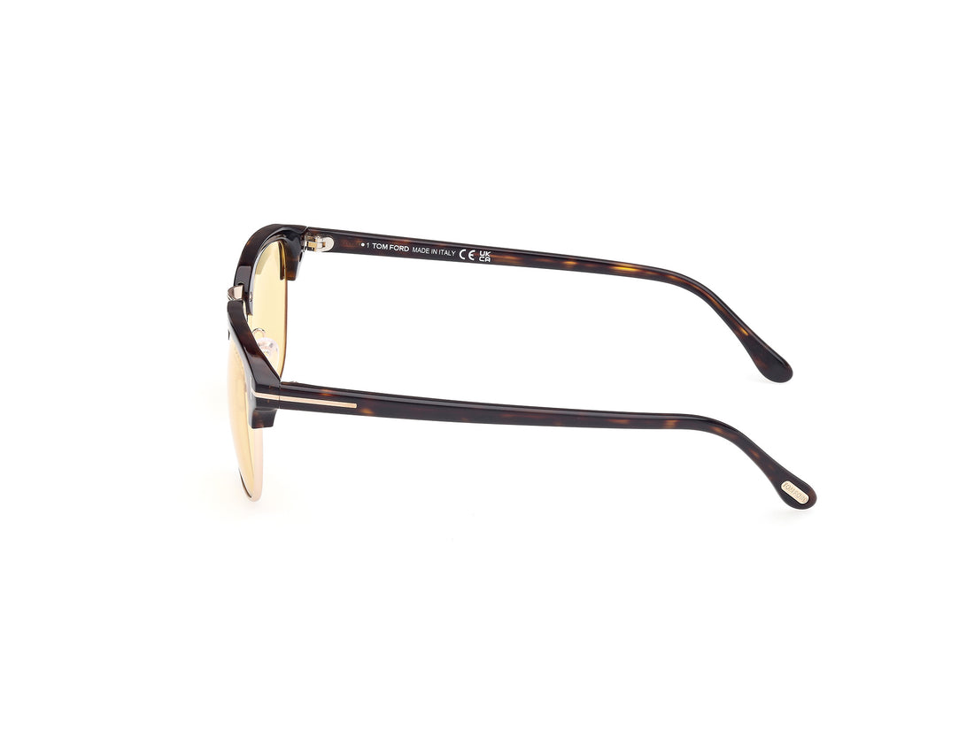 Lunettes de soleil tom ford ft0248 henry 52e havana brownline masculino taille 53mm - Vue détaillée