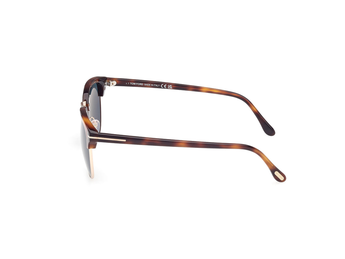 Lunettes de soleil tom ford ft0248 henry 53v havana brownline masculino taille 51mm - Vue détaillée