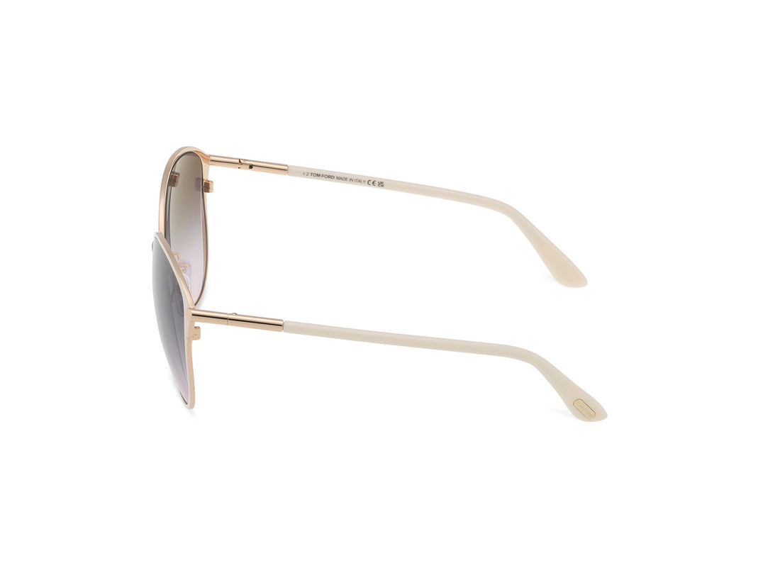 Sonnenbrillen tom ford ft0320 penelope 25b beige round femenino größe 59mm - Detailansicht