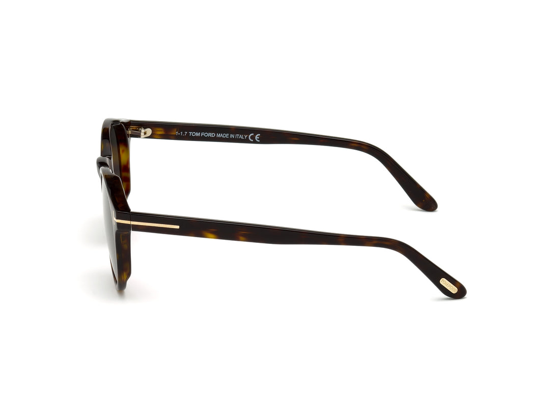Occhiali da sole tom ford ft0591 52n havana round masculino taglia 51mm - Vista dettagliata