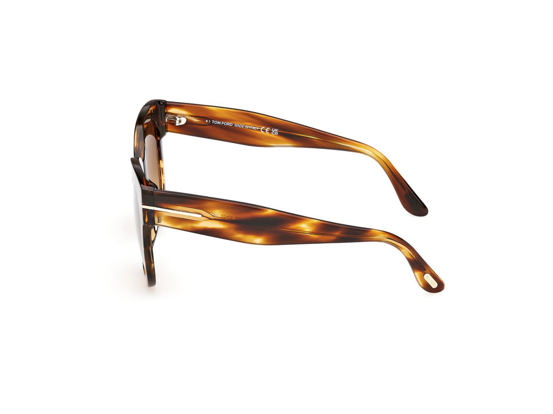 Gafas de sol tom ford ft0613 beatrix-02 55f havana geometric femenino talla 52mm - Vista de detalle