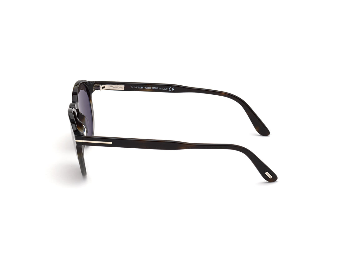 Occhiali da sole tom ford ft0834 dante 56a havana round masculino taglia 50mm - Vista dettagliata